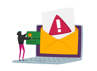 Hacker Stealing Credit Card Data vector