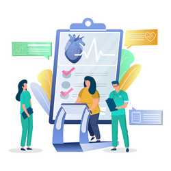 heart rate control concept for web banner website vector image