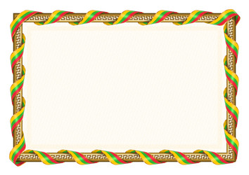 Horizontal frame and border with myanmar flag Vector Image