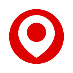 map pointer symbol flat icon or logo for web vector image