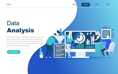 modern flat design concept of big data analysis vector image