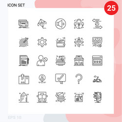 set 25 lines on grid for return delivery sound vector image