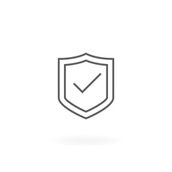 Shield with Checkmark Icon vector image