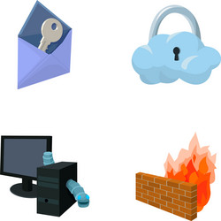 system internet connection code hackers vector image