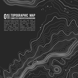 topographic map background with space for copy vector image