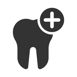 add tooth icon vector