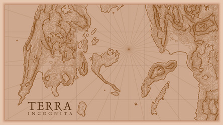ancient abstract earth relief old map generated vector image