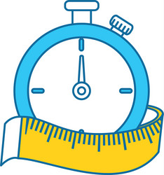 Chronometer timer with tape measure vector