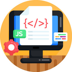 js coding vector image