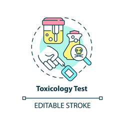 Toxicology test concept icon vector