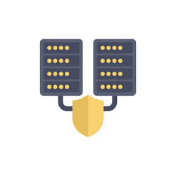 secure server connection showing data protection vector image