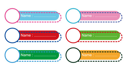 Set of colorful web buttons with place for your vector