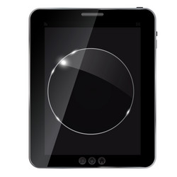 abstract tablet with glass framework vector