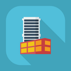 flat modern design with shadow icons building vector image
