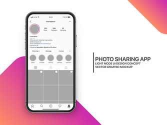 Mobile App Sharing UI - Light Mode vector image