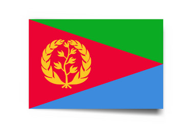 rectangle flag of eritrea vector image