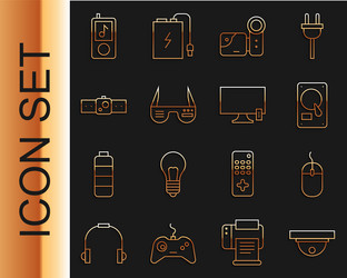 set line motion sensor computer mouse hard disk vector image