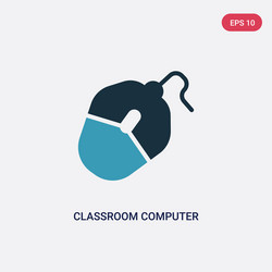 Two color classroom computer mouse icon from vector