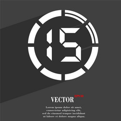 15 second stopwatch icon symbol flat modern web vector image
