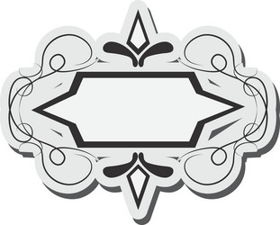 Angular vintage frame icon vector