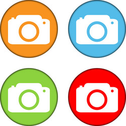 Camera button set vector