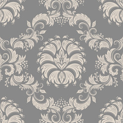 damask seamless pattern element vintage classical vector image