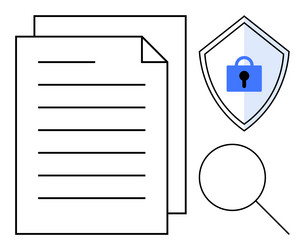 document security protecting sensitive information vector image