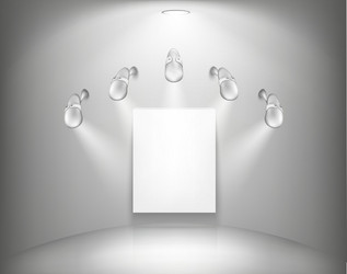 gallery with empty frame vector image