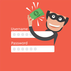 hacker breaks into smartphone data theft vector image