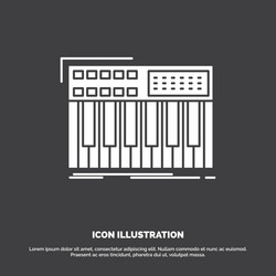 synth keyboard midi synthesiser synthesizer icon vector image
