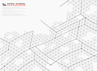 abstract mesh hexagon lines structure tech design vector image