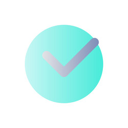 accept button flat gradient color ui icon vector image
