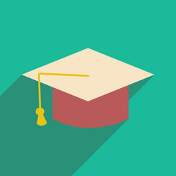 flat with shadow icon and mobile application vector image
