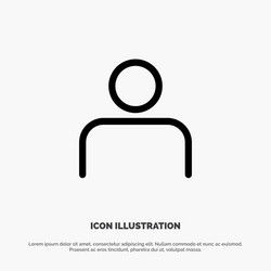 Instagram people profile sets user line icon vector