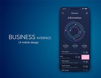 mobile application interface ui design stock vector image