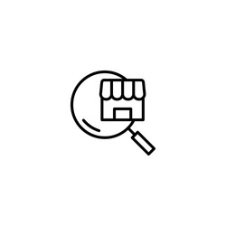 Search shop icon vector