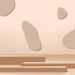 abstract background with cream color geometric 3d vector image