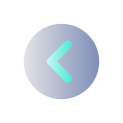 Arrow left button flat gradient color ui icon vector