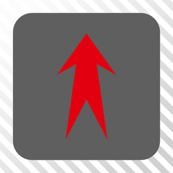 arrow up rounded square button vector image