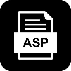 asp file document icon vector image