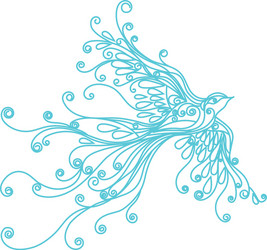 bird in patterns monograms vector image