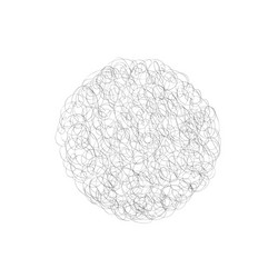 circle logo design element chaotic line scribble vector image