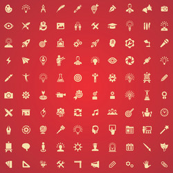 creative process 100 icons universal set for web vector image