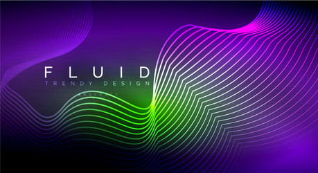 digital flowing wave particles abstract background vector image