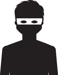hacker avatar character isolated icon vector image