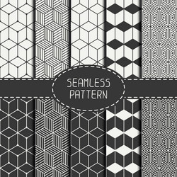 Geometric abstract seamless cube pattern Vector Image