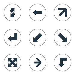 Set of simple arrows icons vector