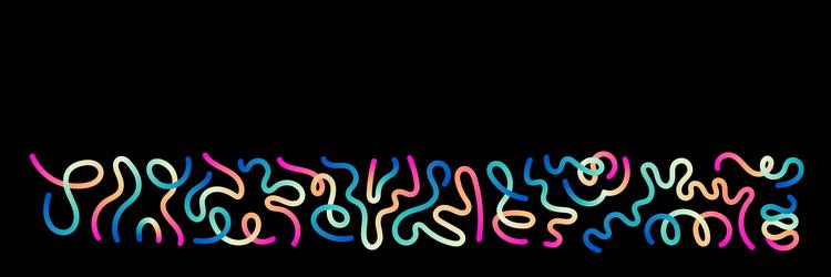 abstract wavy gradient lines with fluid ribbon vector image