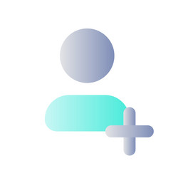 add new contact flat gradient color ui icon vector image
