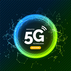 5g wireless internet connection network background vector